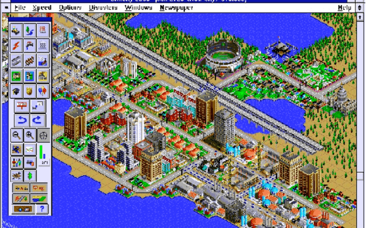 Gameplay screen of SimCity (3/8)