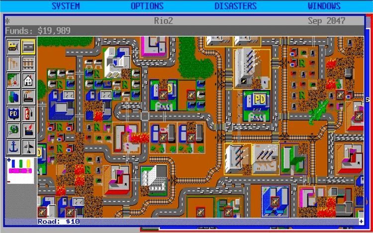 Gameplay screen of SimCity (7/8)