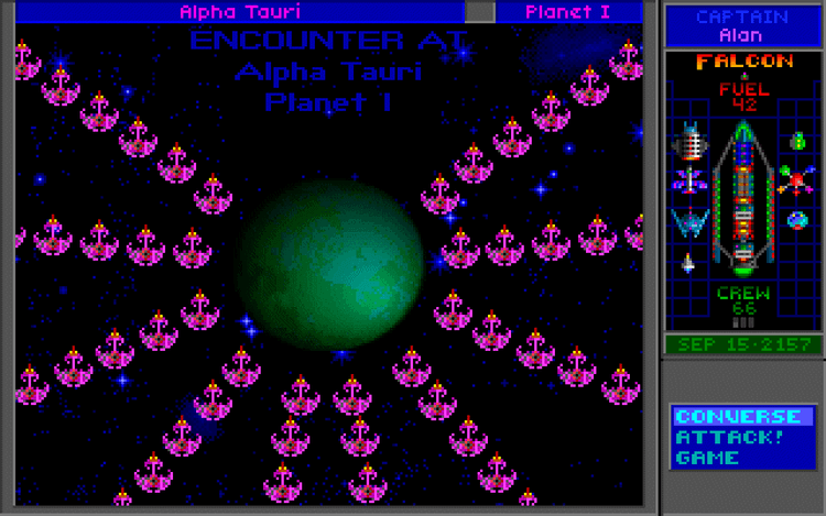 Gameplay screen of Star Control II (1/8)