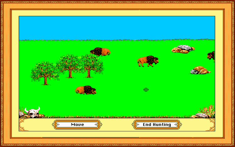 Gameplay screen of The Oregon Trail Deluxe (3/8)