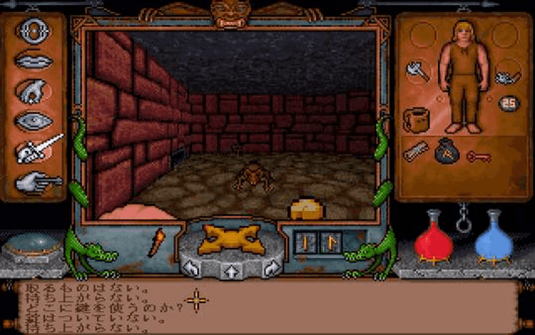 Gameplay screen of Ultima Underworld: The Stygian Abyss (3/8)
