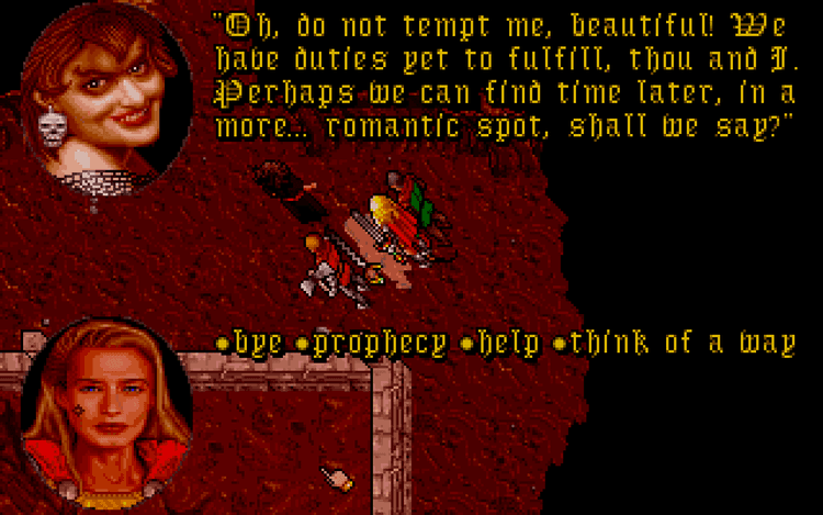 Gameplay screen of Ultima VII: Part Two - The Silver Seed (1/8)