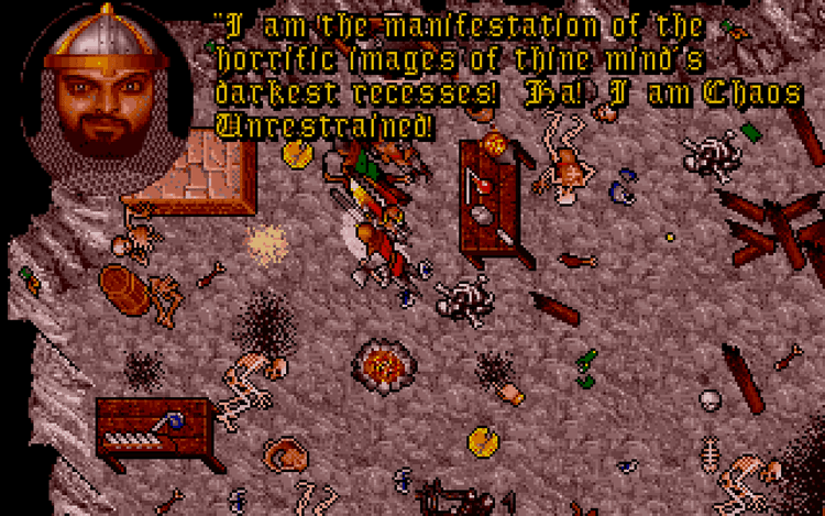 Gameplay screen of Ultima VII: Part Two - The Silver Seed (5/8)