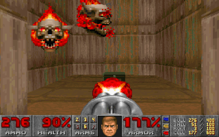 Gameplay screen of The Ultimate Doom (5/8)