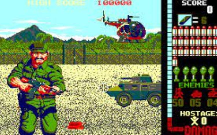 Gameplay screen of Operation Wolf (8/8)