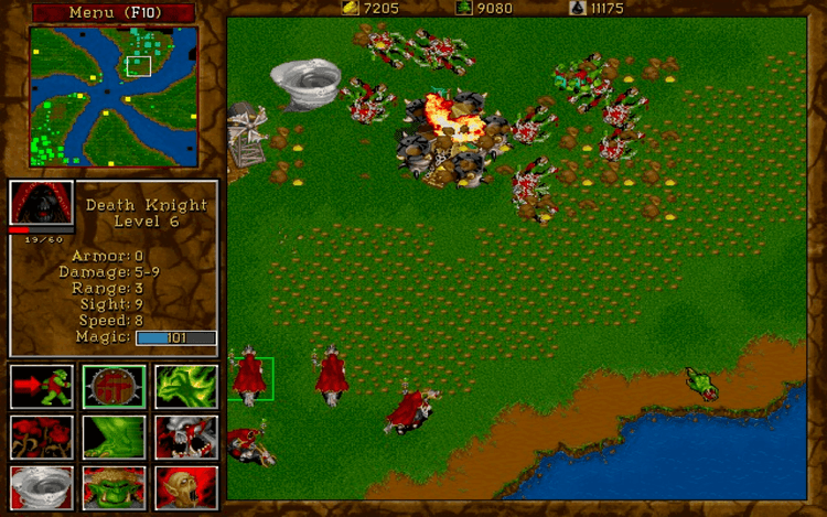 Gameplay screen of WarCraft II: Tides of Darkness (8/8)