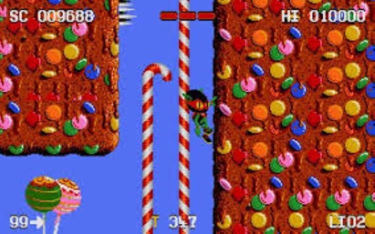 Gameplay screen of Zool (7/8)