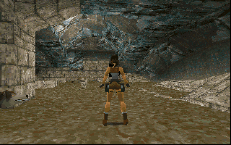 Gameplay screen of Tomb Raider (1/8)