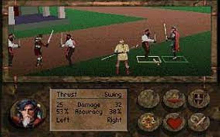 Gameplay screen of Betrayal at Krondor (1/8)