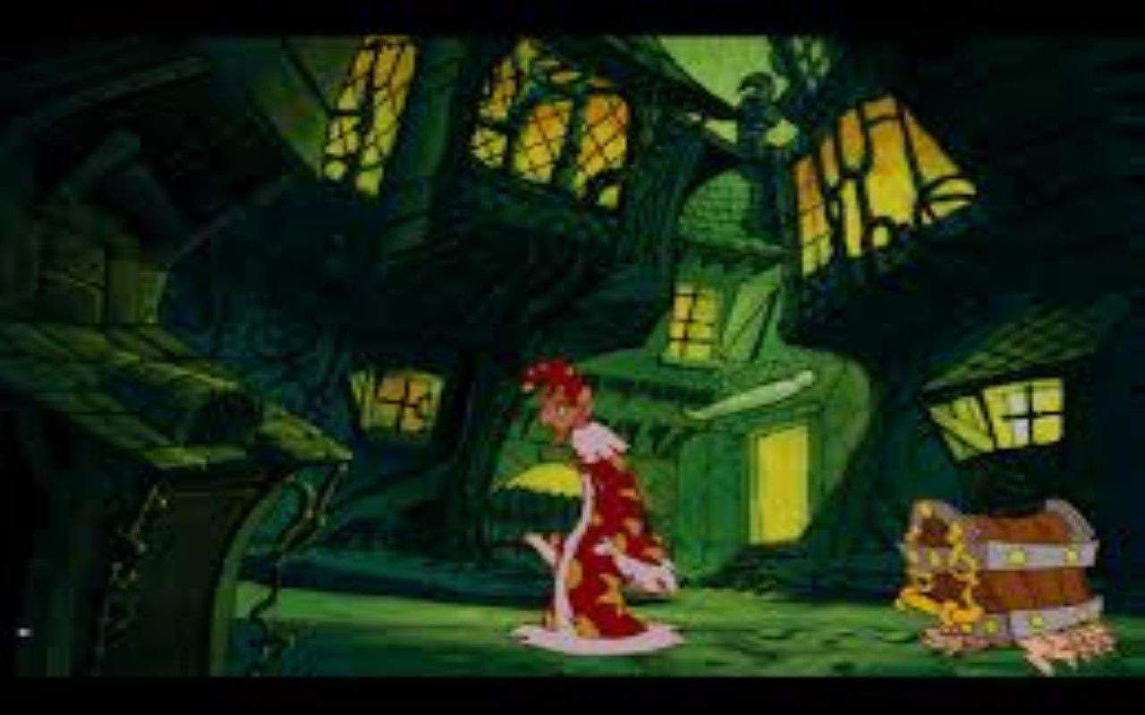 Gameplay screen of Discworld II: Mortality Bytes! (6/8)