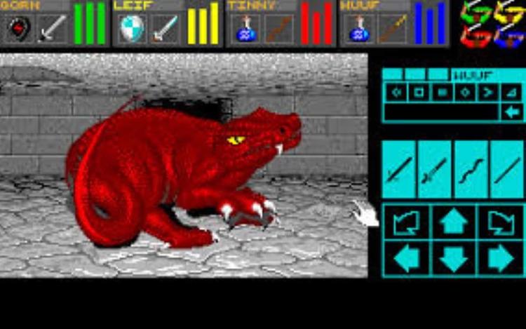 Gameplay screen of Dungeon Master (6/8)