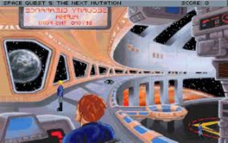Gameplay screen of Space Quest V: The Next Mutation (5/8)