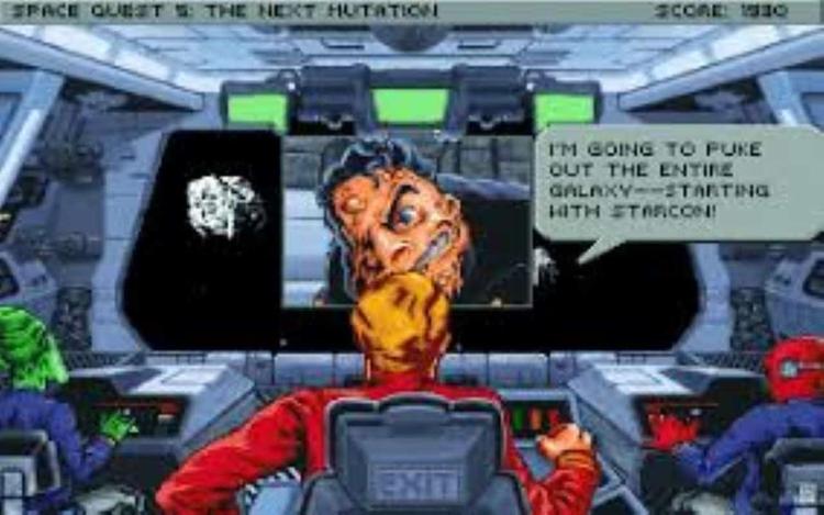 Gameplay screen of Space Quest V: The Next Mutation (8/8)
