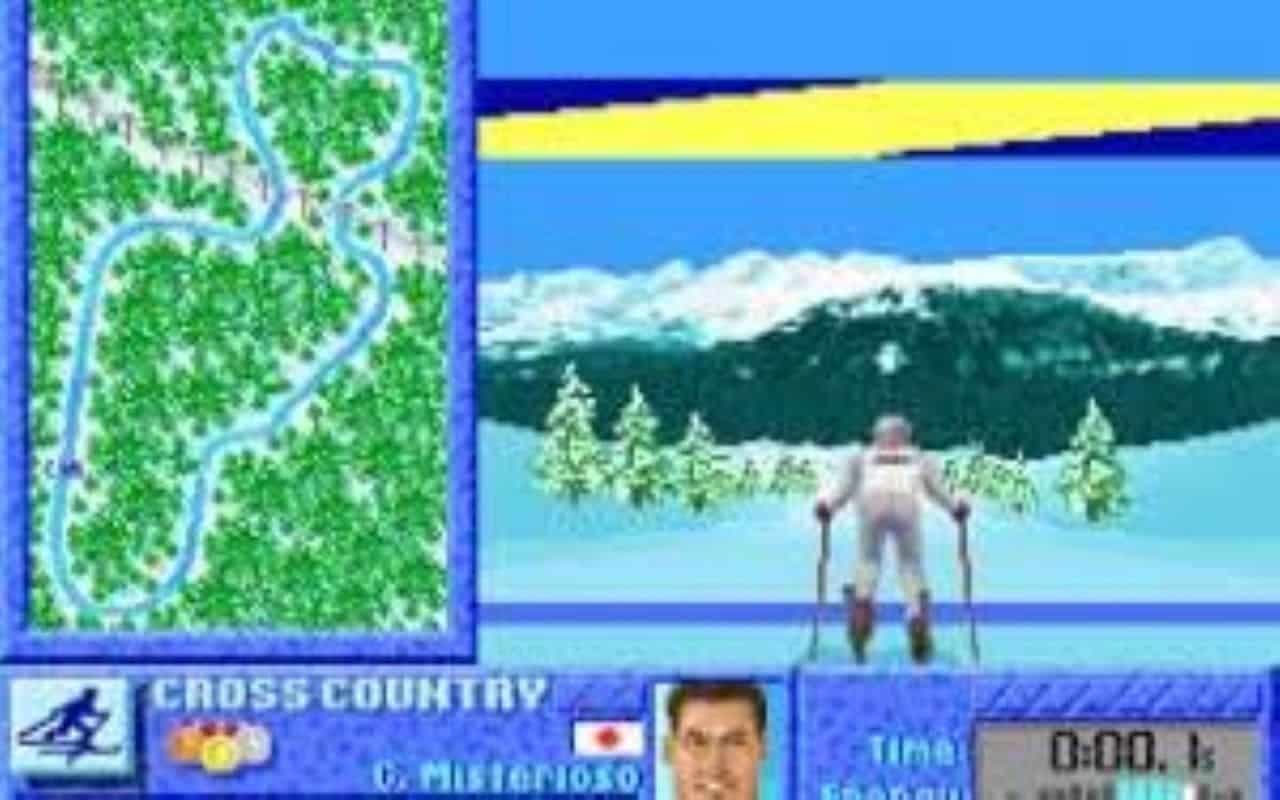 Gameplay screen of The Games: Winter Challenge (1/8)