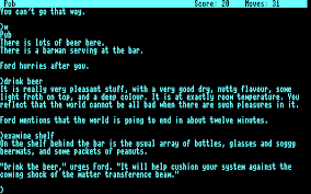 Gameplay screen of The Hitchhiker's Guide to the Galaxy (1/4)