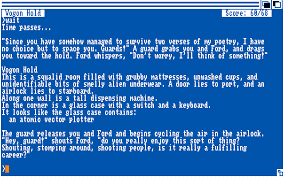 Gameplay screen of The Hitchhiker's Guide to the Galaxy (3/4)