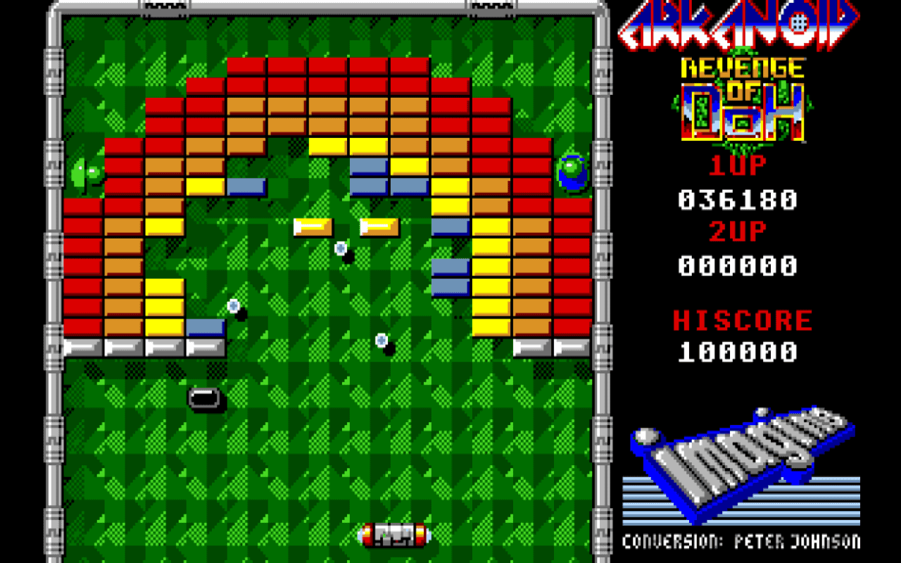 Gameplay screen of Arkanoid (6/8)