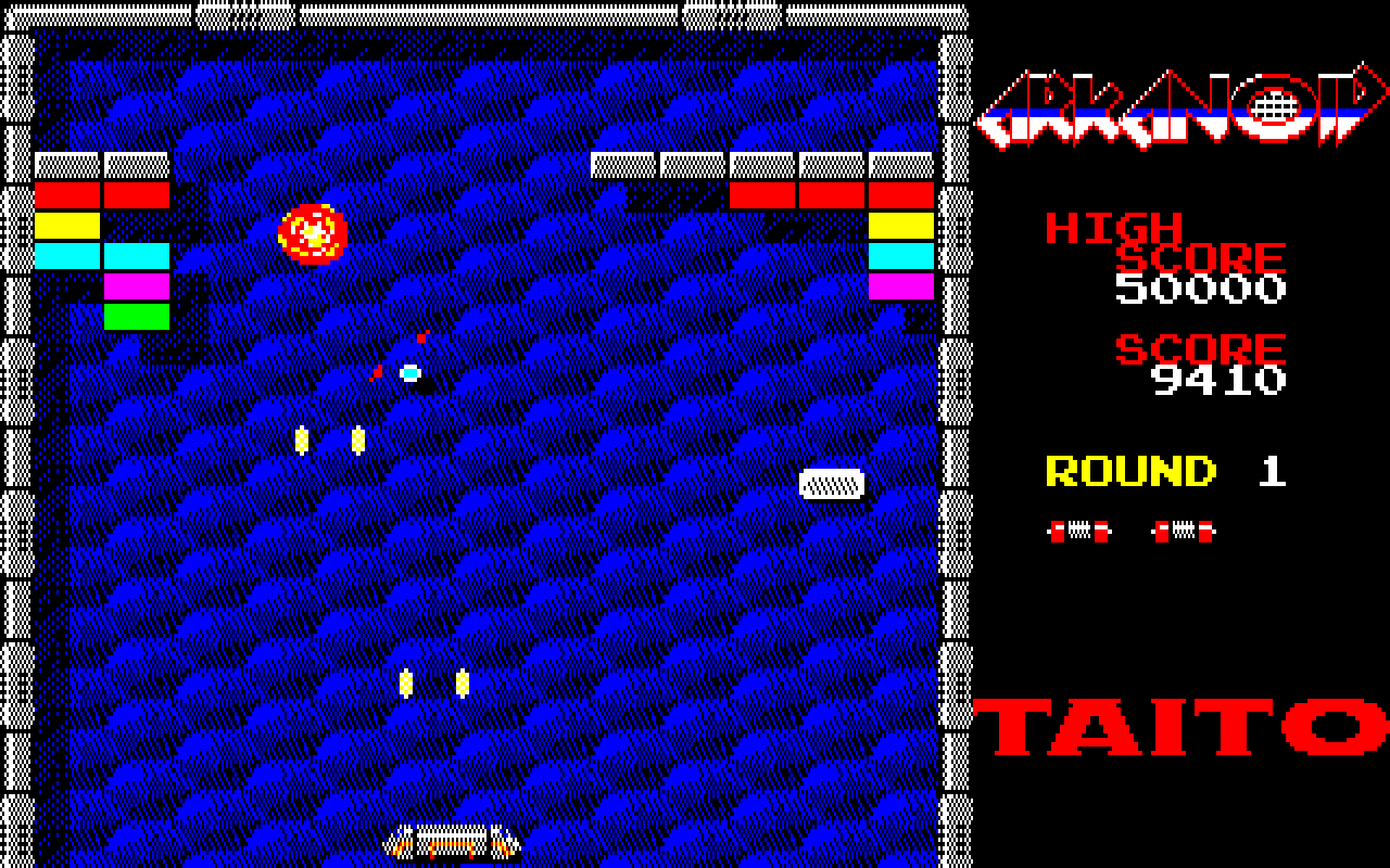 Gameplay screen of Arkanoid (5/8)