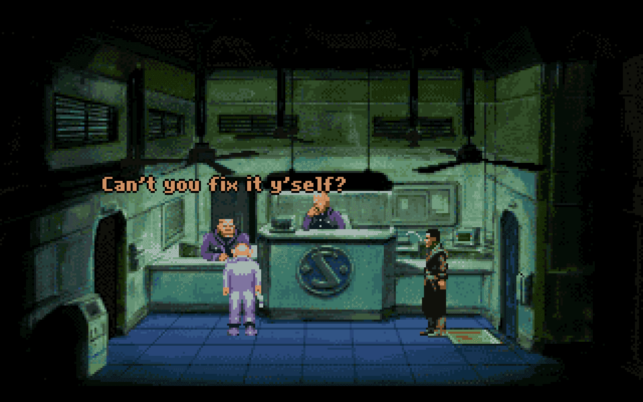 Gameplay screen of Beneath a Steel Sky (3/8)