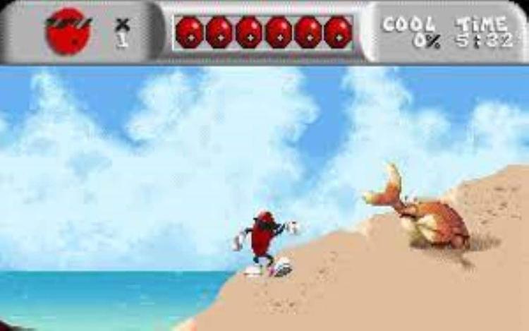 Gameplay screen of Cool Spot (1/4)