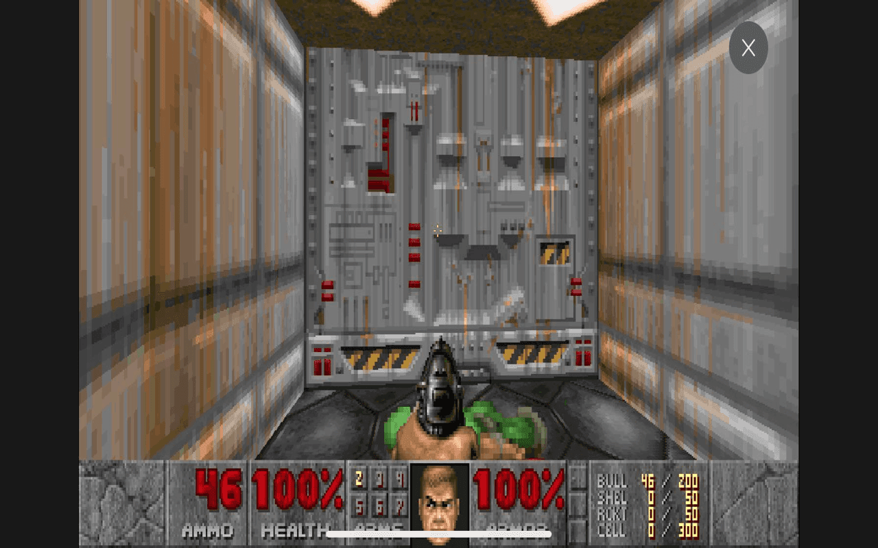 Gameplay screen of DOOM (3/8)