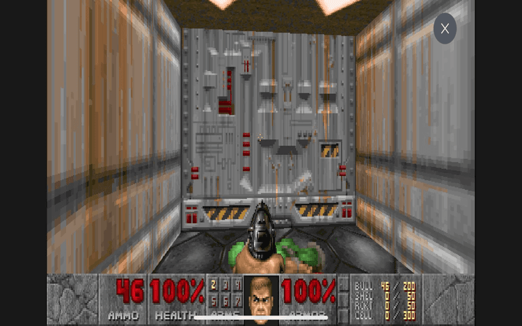 Gameplay screen of DOOM (3/8)