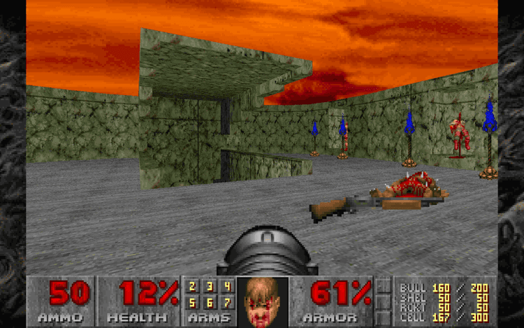 Gameplay screen of DOOM (4/8)