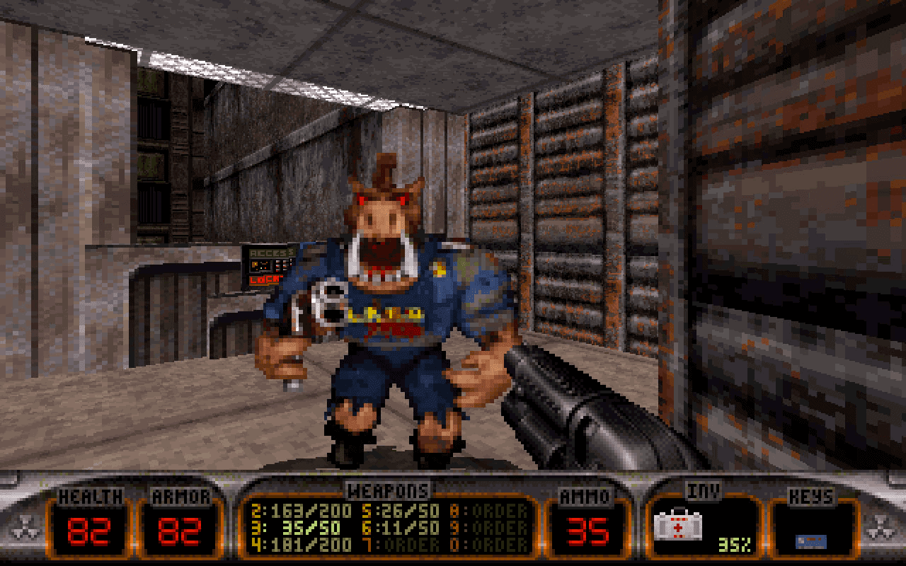 Gameplay screen of Duke Nukem 3D (6/8)