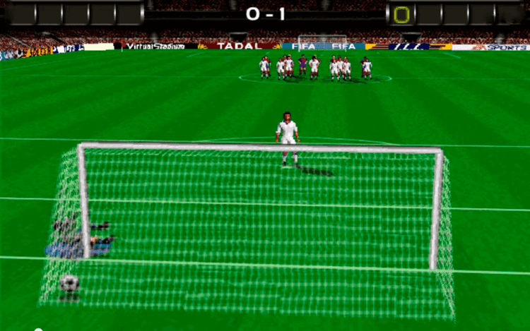 Gameplay screen of FIFA 96 (7/8)