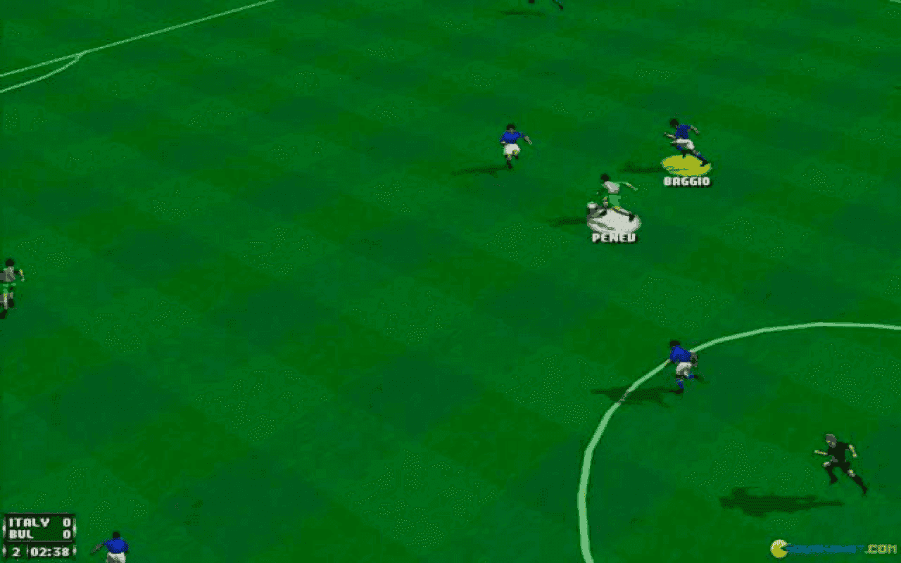 Gameplay screen of FIFA 96 (2/8)
