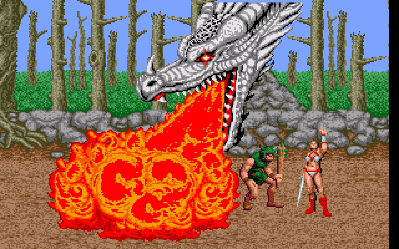 Gameplay screen of Golden Axe (1/8)
