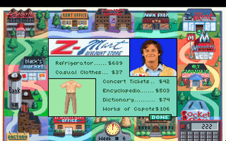 Gameplay screen of Jones in the Fast Lane (3/8)