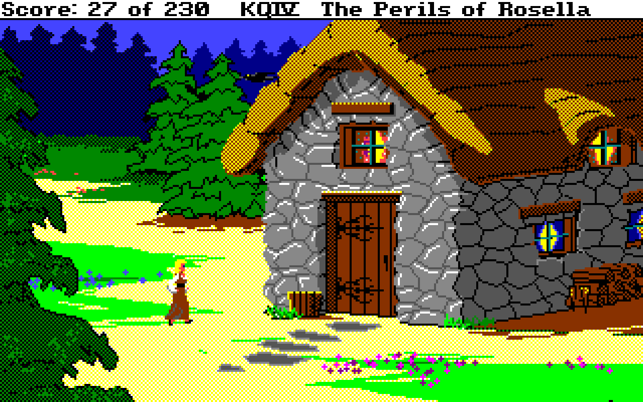 Gameplay screen of King's Quest IV: The Perils of Rosella (3/8)