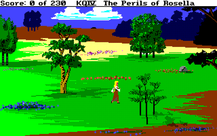 Gameplay screen of King's Quest IV: The Perils of Rosella (6/8)