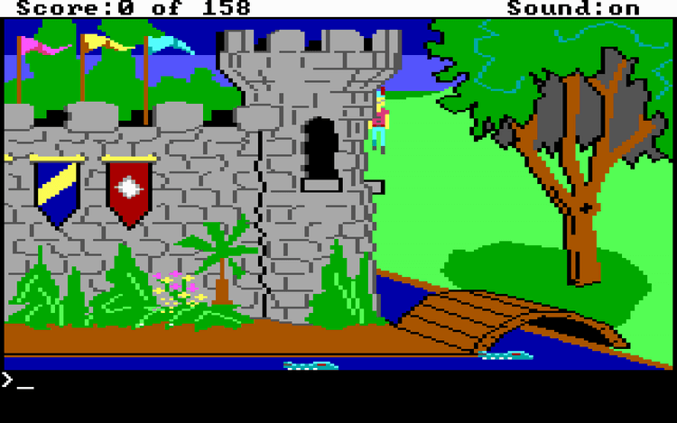 Gameplay screen of King's Quest (7/8)