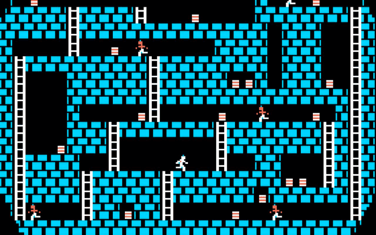 Gameplay screen of Lode Runner (8/8)