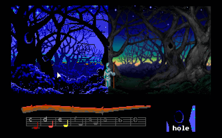 Gameplay screen of Loom (6/8)