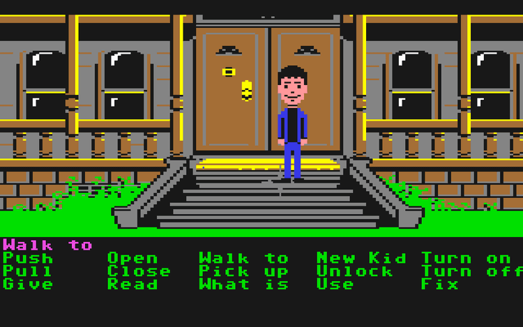 Gameplay screen of Maniac Mansion (2/8)