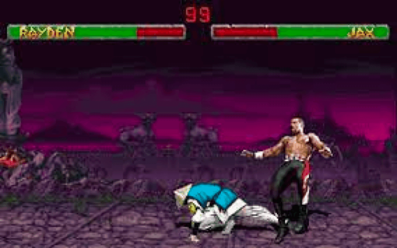 Gameplay screen of Mortal Kombat II (7/8)