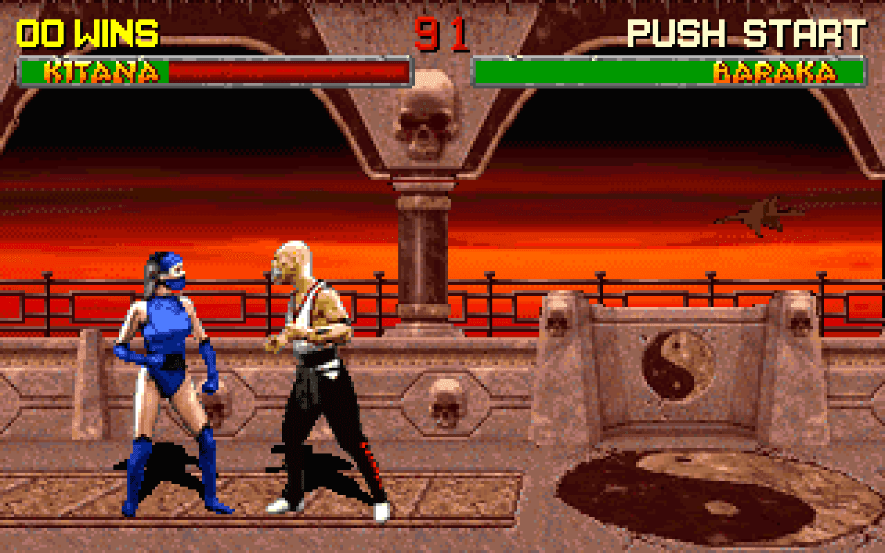 Gameplay screen of Mortal Kombat II (4/8)
