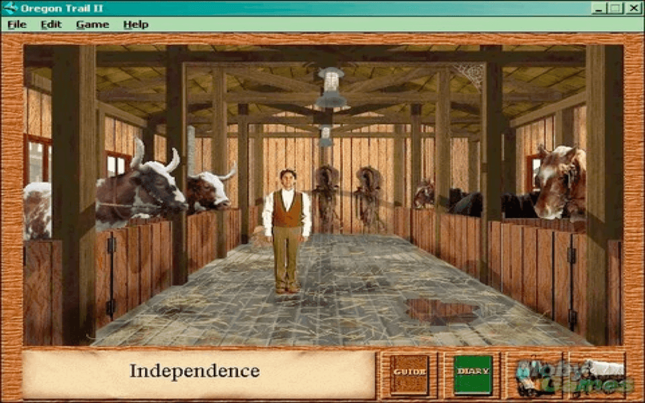Gameplay screen of Oregon Trail II (2/8)