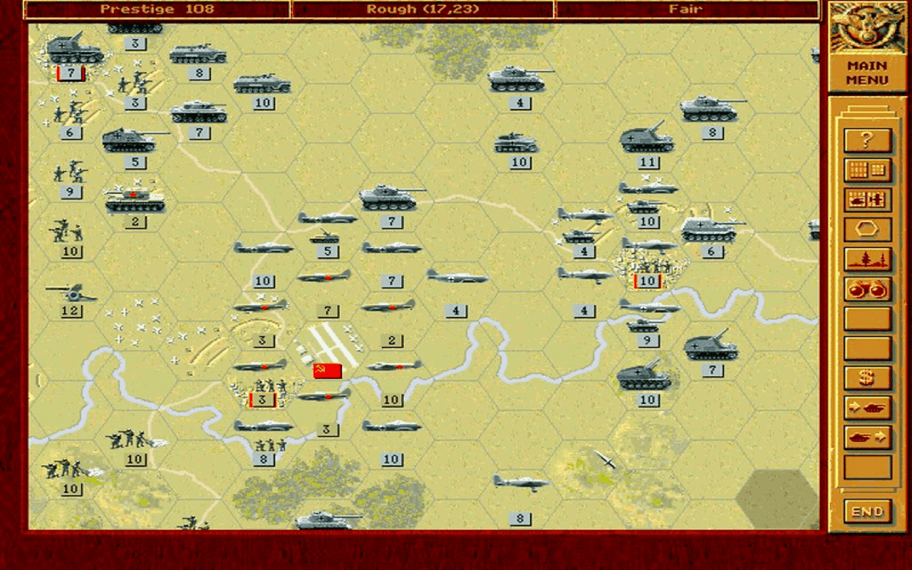 Gameplay screen of Panzer General (5/8)