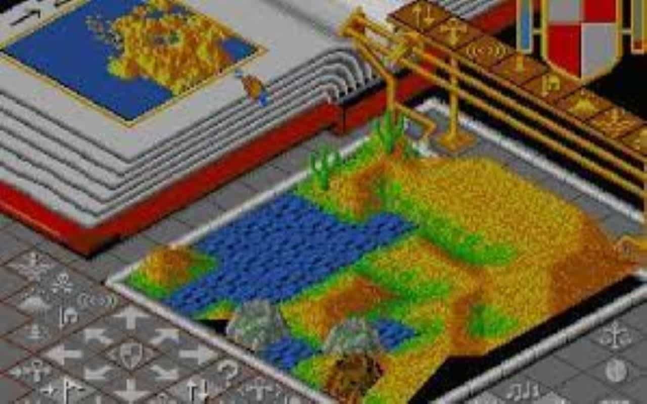 Gameplay screen of Populous (3/8)