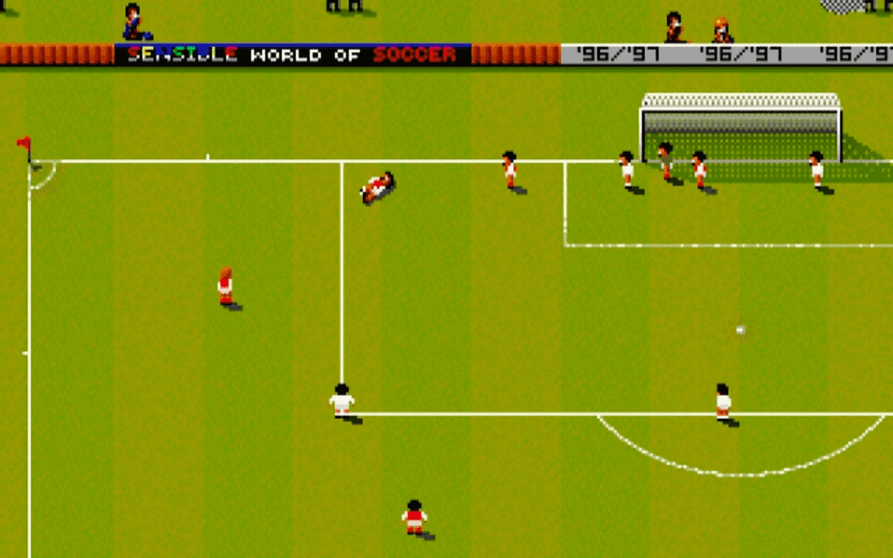 Gameplay screen of Sensible World of Soccer (3/8)