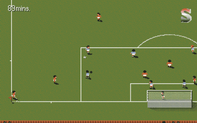 Gameplay screen of Sensible World of Soccer (2/8)