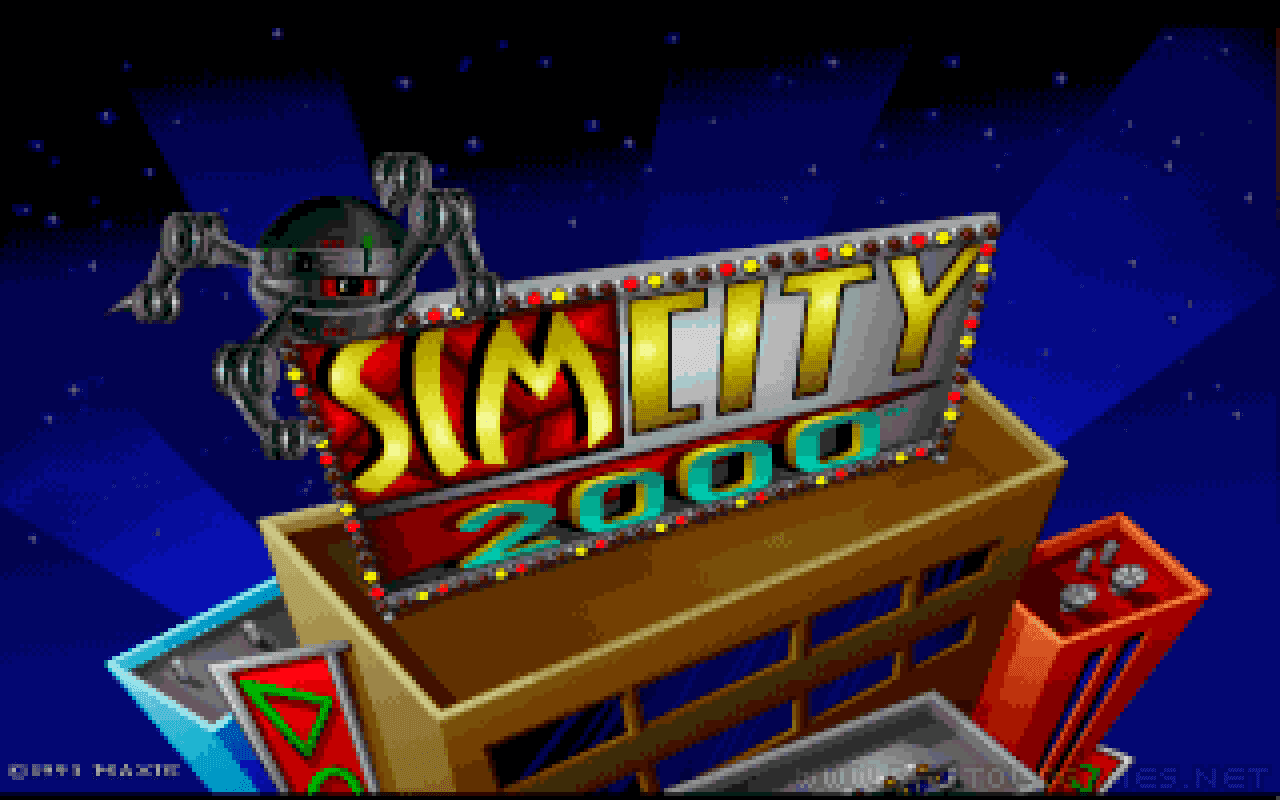 Gameplay screen of SimCity 2000 (1/8)