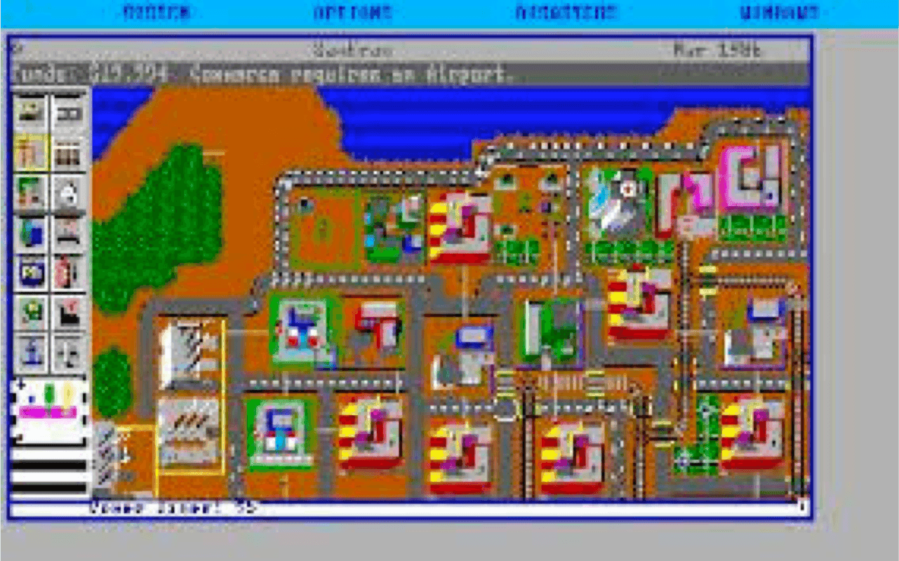 Gameplay screen of SimCity (6/8)