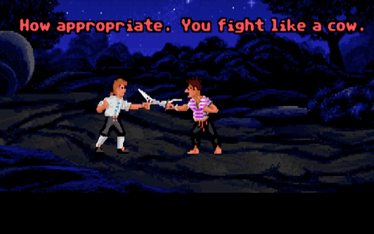 Gameplay screen of The Secret of Monkey Island (7/8)