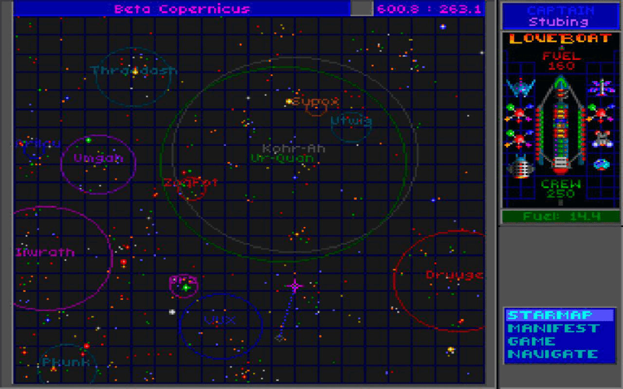 Gameplay screen of Star Control II (5/8)