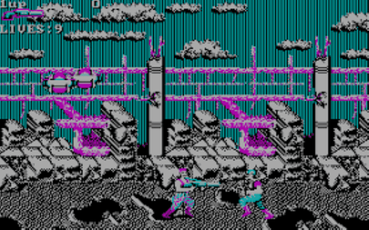 Gameplay screen of Super Contra (8/8)